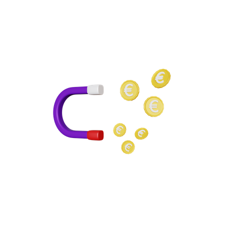 Atracción del euro  3D Illustration