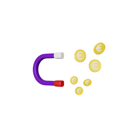 Atracción del euro  3D Illustration