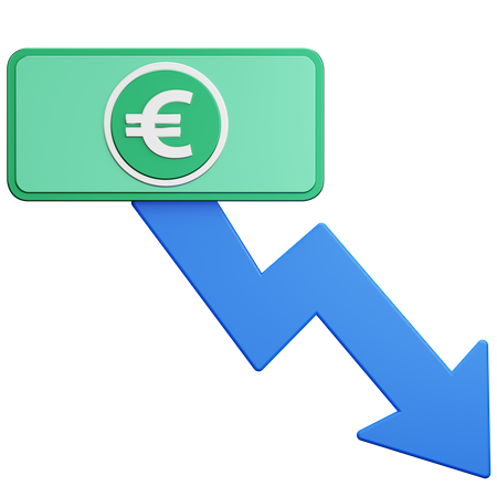 Geldrezession in Europa  3D Icon