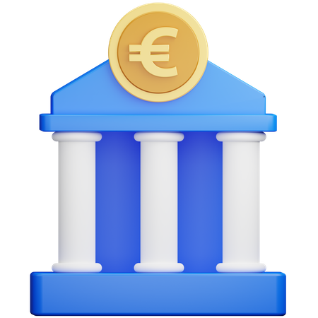 Banque européenne  3D Icon