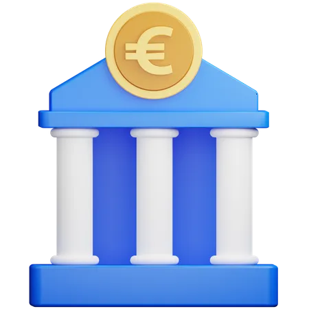 Banque européenne  3D Icon