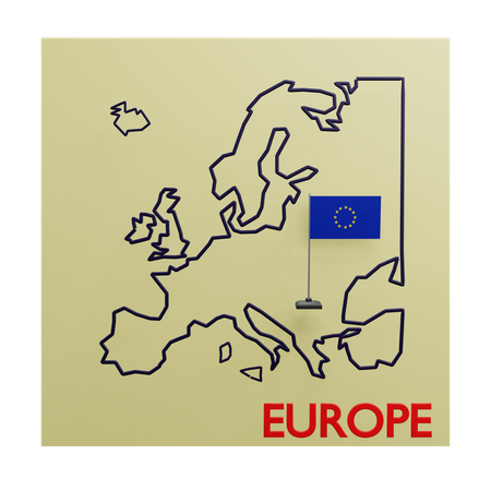Europe Map  3D Icon