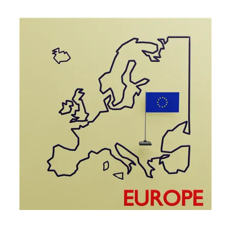 Europe Map  3D Icon