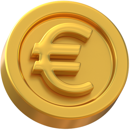 European Euro Coin  3D Icon