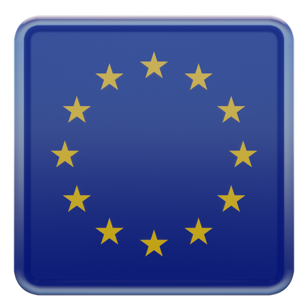 European Union Flag  3D Icon
