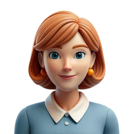 Avatar de dame anglaise européenne  3D Icon