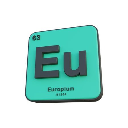 Európio  3D Illustration