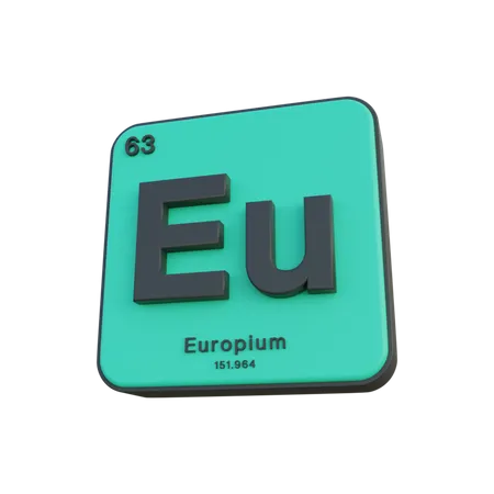 Európio  3D Illustration