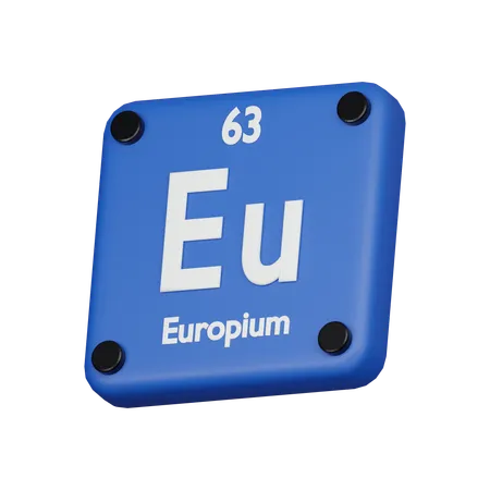 Europium Element 3 D Icon 3D Icon