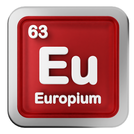 Europium Periodic Table  3D Icon