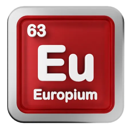 Tableau périodique de l'europium  3D Icon