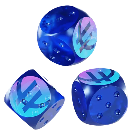 Eurs Glass Dice Crypto  3D Icon