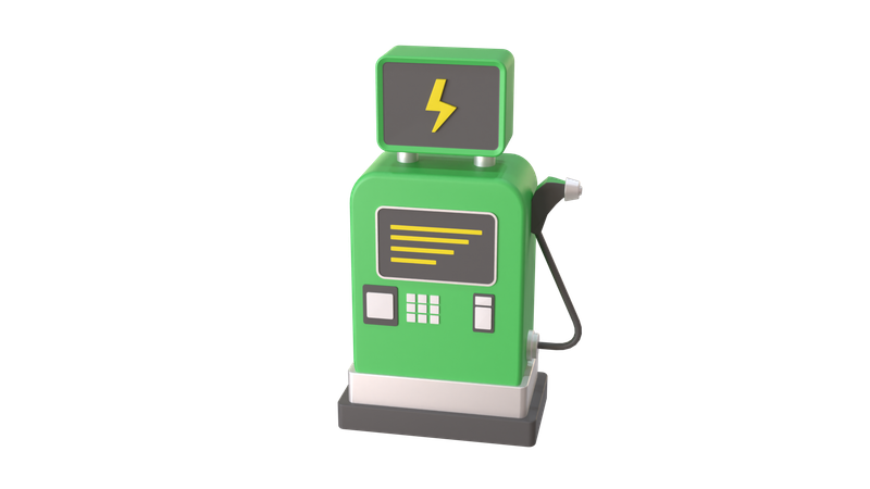 EV Car Charger  3D Icon