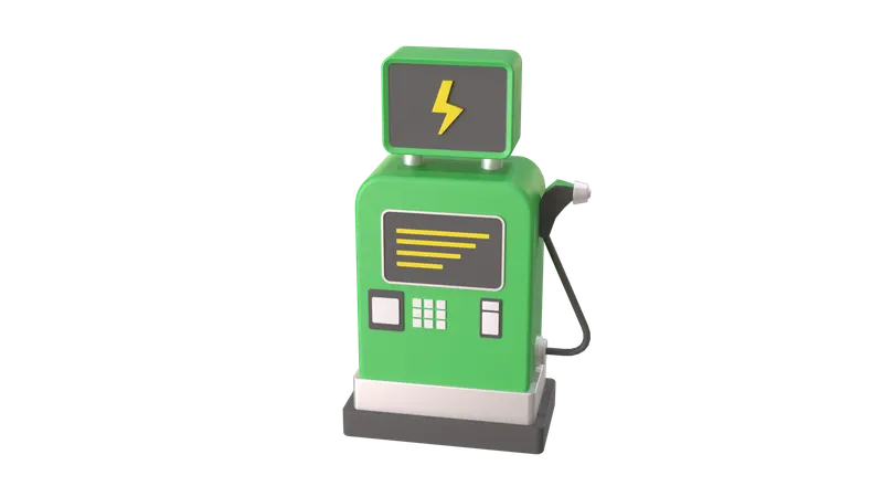 EV Car Charger  3D Icon