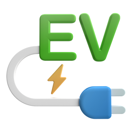 EV充電  3D Icon