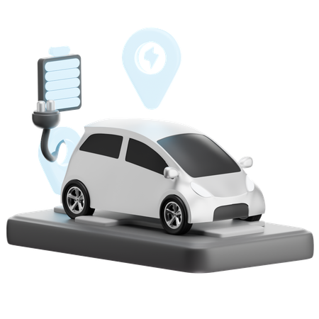 EV充電ポイントドライブ  3D Icon