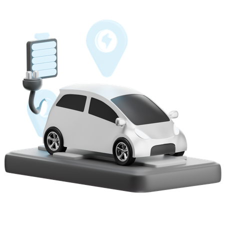 Ev Charging Point Drive  3D Icon