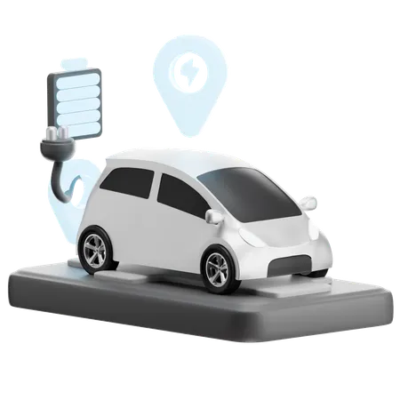 Ev Charging Point Drive  3D Icon