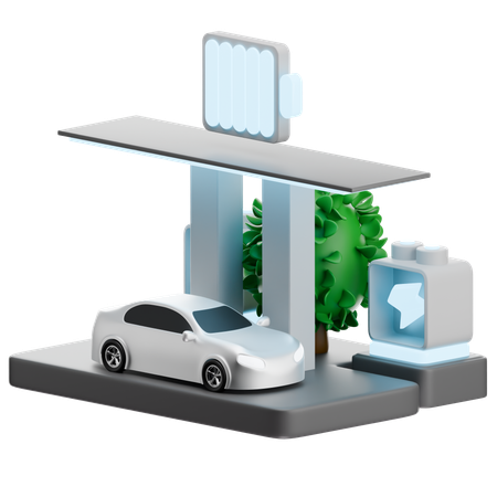 Ev Charging Station  3D Icon