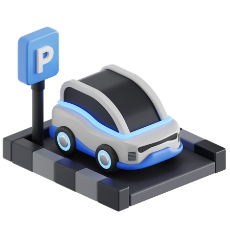 Ev Parking Spot  3D Icon