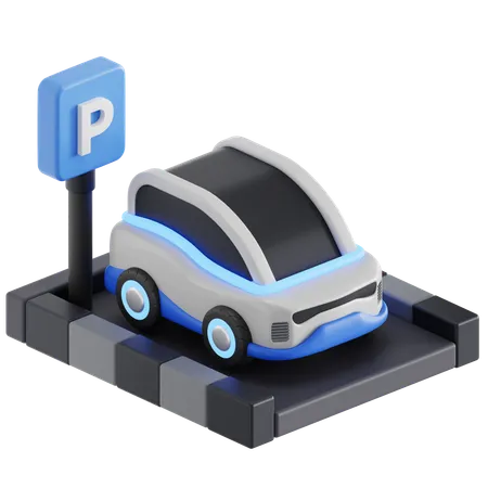 Ev Parking Spot  3D Icon