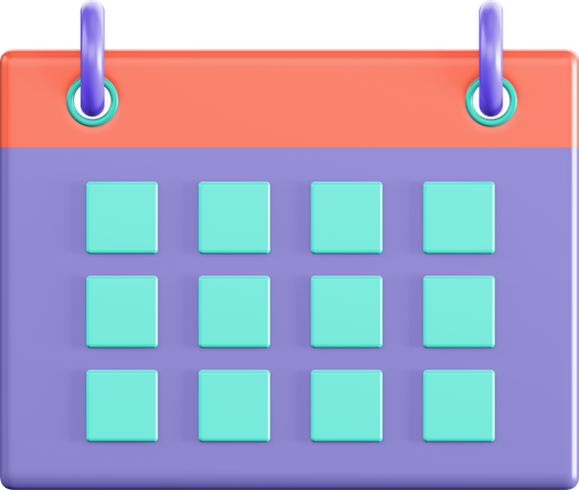 Events Calendar 3D Icon