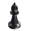 pièce d'échecs évêque noire