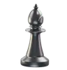 pièce d'échecs évêque noire