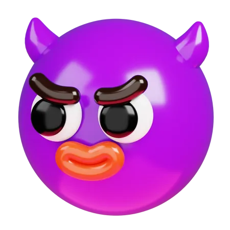Evil Emoji  3D Icon