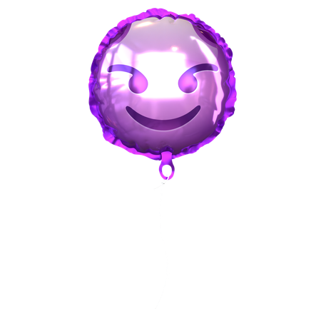 Evil Emoji Balloon  3D Icon