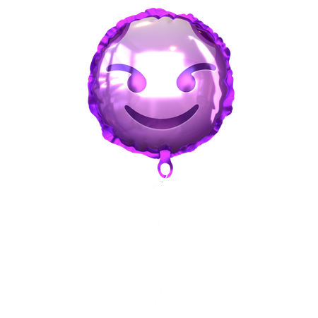 Evil Emoji Balloon  3D Icon