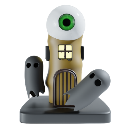 Evil eye and ghost  3D Icon