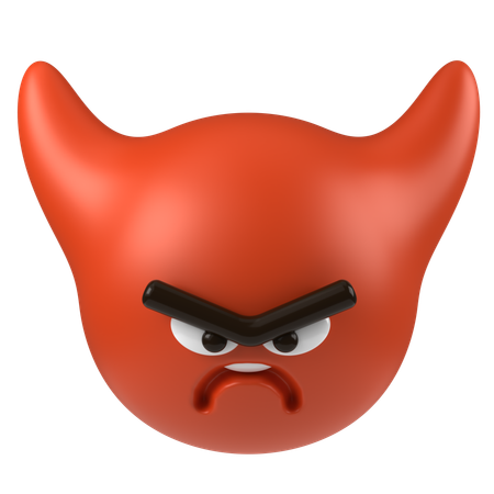 Evil Face  3D Icon