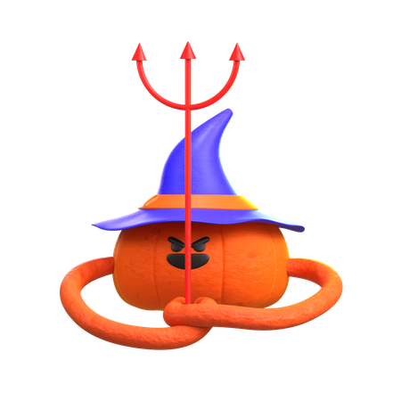 Evil Pumpkin  3D Icon