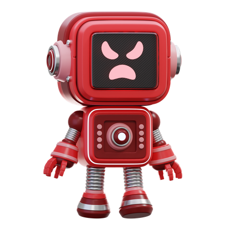 Evil Robot  3D Illustration