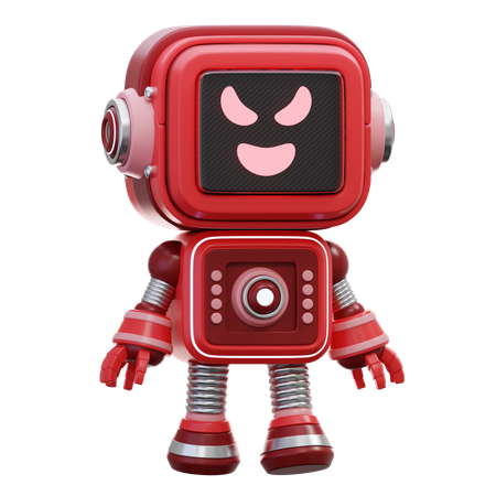 Evil Robot Smile  3D Icon