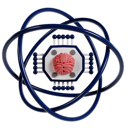 Évolution de la technologie du super cerveau  3D Illustration