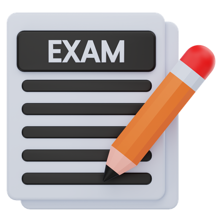 Exam  3D Icon