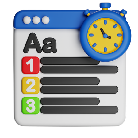 시험  3D Icon