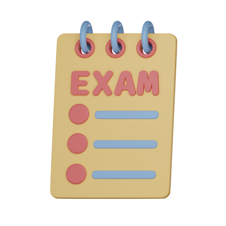 Exam  3D Icon