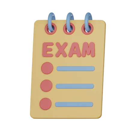 Exam  3D Icon