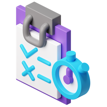 Exam  3D Icon
