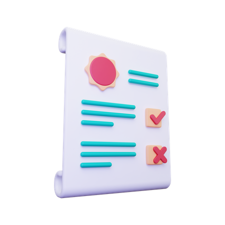 Exam  3D Icon