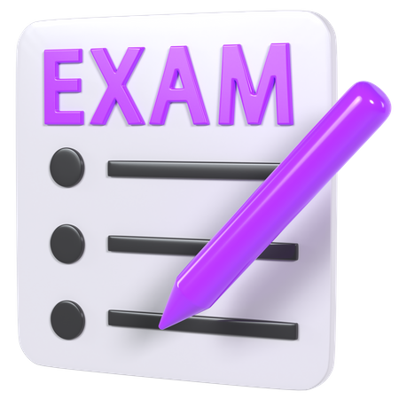 Exam  3D Icon