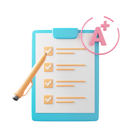 Exam  3D Icon