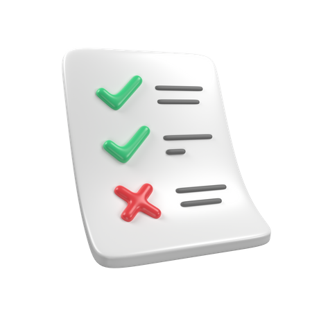 Exam  3D Icon