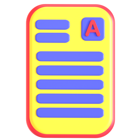 Exam  3D Icon