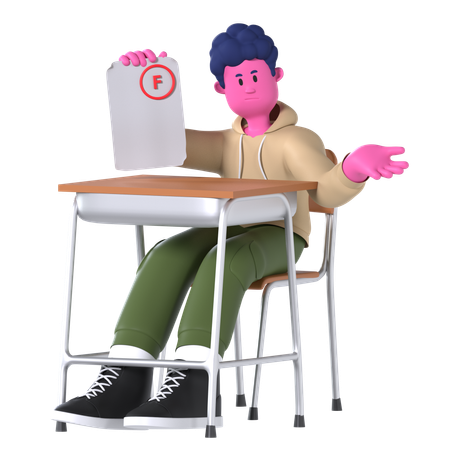 Exam failure  3D Icon