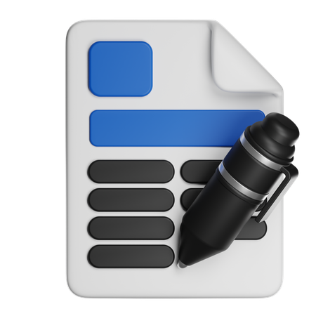 Exam Paper  3D Icon
