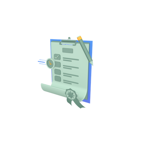 Exam Paper  3D Icon